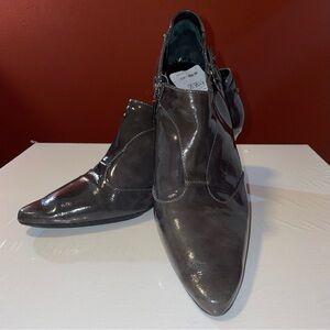 Aquatalia by Marvin K. Women’s Patent Leather Witchcore Pointed‎ Ankle Booties